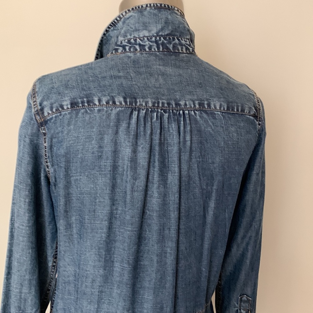 Soft Surroundings embroidered jean shirt - Picture 6 of 11